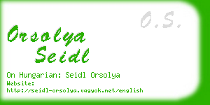 orsolya seidl business card